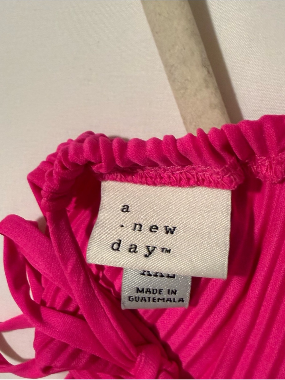 a new day Hot Pink plisse Midi Dress - Picture 5 of 6
